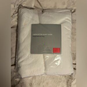 Design Within Reach Cream Linen/Cotton Duvet Cover